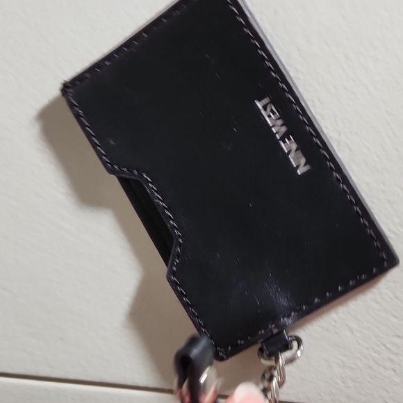 Nine West credit card keychain ID holder black silver - Picture 5 of 5